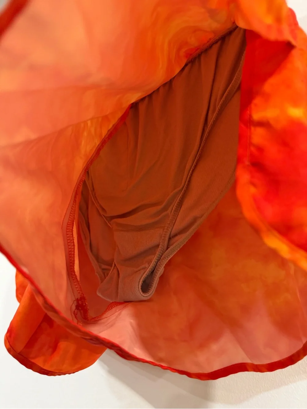 Nike Orange Tie-Dye Running Shorts